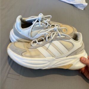 adidas Women’s Chunky Sneakers in White and Beige